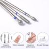 10 PCS Cuticle Nail Bit Set, Clean Cuticle Drill Bits for Nails Shaping, Electric Nail File Bits for Dead Skin Removal, Nails Drills Bit for Manicure Tools, 10 Sizes view 4