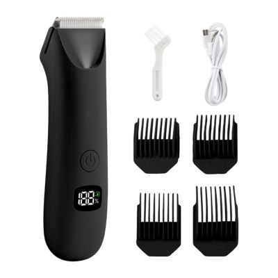 Electric Shaver, Rechargeable Power, Blue, Green, Black, Men Body Trimmer, Digital Hair Shaver, Comfortable Design, for Intimate Pubic Balls Back Armpit Chest Arm