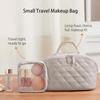 180 Lay-Flat Travel Makeup Bag, Large Puffy Makeup Bag For Women, Portable Wide Open Lay-Flat Water-Resistant Cosmetic Case Toiletries With Compartments,Travel Essentials (Green) view 4