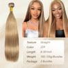 22# Ash Blonde Straight Human Hair Bundles 16 18 20 Inch Brazilian Hair 3 Bundles Virgin Unprocessed Soft Hair Nature Hair For Black Women Fashion Girls view 3