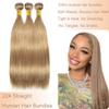 22# Ash Blonde Straight Human Hair Bundles 16 18 20 Inch Brazilian Hair 3 Bundles Virgin Unprocessed Soft Hair Nature Hair For Black Women Fashion Girls view 4