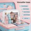 120 Pcs Clear Makeup Bags Bulk Tsa Approved Toiletry Bag for Travel Transparent Cosmetic Bag PVC Waterproof Travel Small Pouches with Zipper for Men and Women (Bright Color) view 3