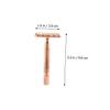 ABOOFAN 2PCS Old Style Double Edge Beard Shaving Razor with Diversion Comb Manual Metal Safety Shaver for Men Home and Travel Rose Gold Cosmic Silver view 2