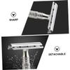 ABOOFAN 2PCS Old Style Double Edge Beard Shaving Razor with Diversion Comb Manual Metal Safety Shaver for Men Home and Travel Rose Gold Cosmic Silver view 3