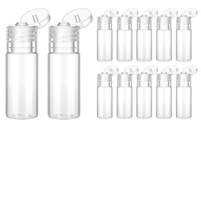12 Piece 15ml/0.5oz Small Travel Tube Bottles Travel Size Make up Sample Containers Leak Proof Clear Plastic Mini Cosmetic Bottles Refillable Empty Lotion Squeeze Bottle for Liquid Toiletries Cosmetic