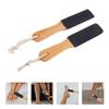 Cabilock 2pcs Double-Sided Wooden Handle Foot File Pedicure Callus Remover for Feet with Flat and U-Shaped Design Skin-Friendly Exfoliator for Dead Skin and Hard Callus Removal view 3