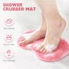 2026 New Silicone Shower Foot Scrubber Mat, Foot Back Cleaning Pad Back Washer Exfoliating Bath Wash Pad, Shower Foot Scrubber Mat with Non-Slip Suction Cups (Blue) view 3