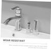 PRETYZOOM 2pcs Men Razor Stand with Sturdy Aluminum Alloy Base Non-slip Bathroom Shaving Brush Holder for Organized Countertop Wear-resistant and Clean Design view 3