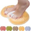 2026 New Silicone Shower Foot Scrubber Mat, Foot Back Cleaning Pad Back Washer Exfoliating Bath Wash Pad, Shower Foot Scrubber Mat with Non-Slip Suction Cups (Yellow) view 1