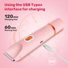 Smopgn Dermave Bikini Shaver, Bikini Trimmer for Women, 2 in 1 Dual Head Painless Electric Razors for Silk Skin, Cordless & Waterproof Electric Trimmer for Women, Pink view 2