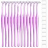 12 PCS Small Eyebrow Razors, T Shape Facial Razor Microblades Facial Hair Removal Eye Brow Razors with Protective Cover Mini Face Shavers for Peach Fuzz and Fine Hair view 1