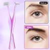 12 PCS Small Eyebrow Razors, T Shape Facial Razor Microblades Facial Hair Removal Eye Brow Razors with Protective Cover Mini Face Shavers for Peach Fuzz and Fine Hair view 3