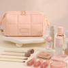 ANGESHA Wear Resistant Travel Cosmetic Organizers Bag with Multiple Compartments Makeup Bags Zipper for Toiletries Storage view 4