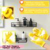 4-Pack SpaGlow Exfoliating Bath Gloves - Body & Face Scrub for Smooth Skin, Prevent Acne, Unclog Pores. Deep Cleansing and Massage Spa Gift Set for Women/Men, Yellow and green view 4