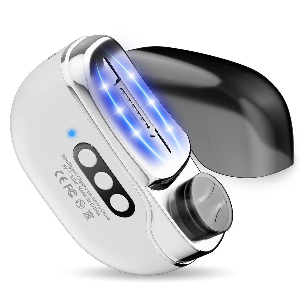 3-in-1 Electric Nail Clipper-3 Speed Adjustable Smart Nail Clippers for Seniors-USB Rechargeable Fingernail Clipper with LED Light,with Nail Scraps Storage for Thick Toenails,Adult,Seniors
