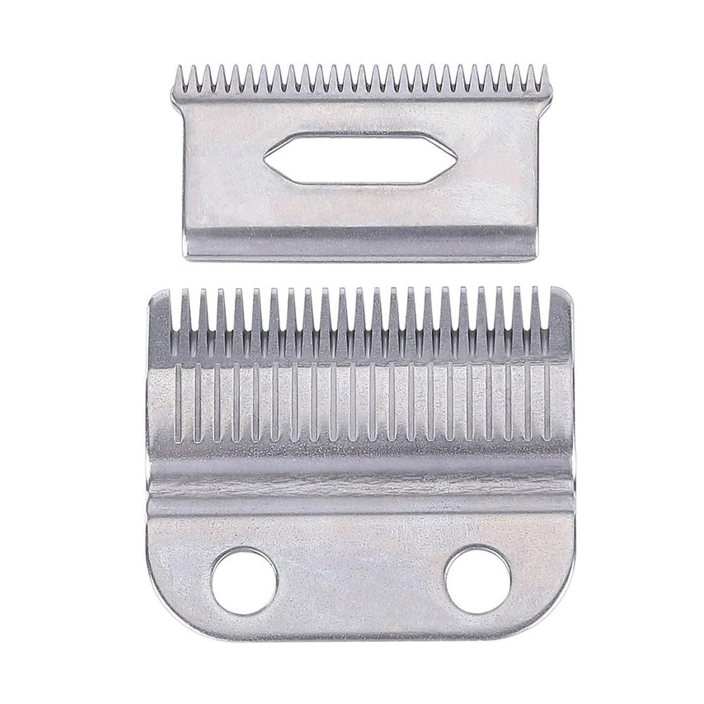 2pcs Clippers Blades Replacement Precision 2 Holes Adjustable Hair Trimmer Parts Stainless Steel