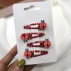 4PCS Ladybug Shaped Nonslip Hair Barrettes - Women Girls Hair Clips for Casual Formal Festival view 2