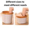 Bucket Wooden Foot Soaking Tub with Lid, Soaking Tub Feet Massage Barrel for Home Spa, Massage, Sauna(Small) view 4