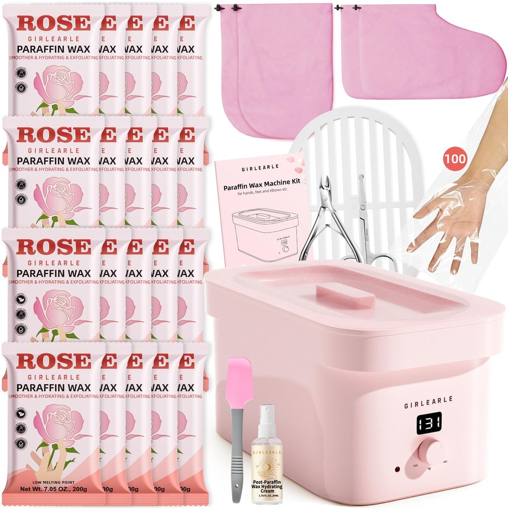 GIRLEARLE 7000ml Paraffin Wax Machine with 4000g Rose Paraffin Wax