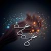 2Pcs Silver Eyebrow Scissors,Elbow Pliers Clip Scissors,Flat Tip Hair Plucker Removal Tweezers,Stainless Steel view 4