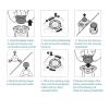Replacement Heads Compatible For Philips Norelco Series 5000 (S5xxx) Electric Shaver All Models Such As S5252 S5270 S5271 More,Clean view 3