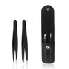 2 Pcs/set Professional Eyebrow Tweezers Set Stainless Steel for Eyebrows Hair Removal with Bag Case view 1