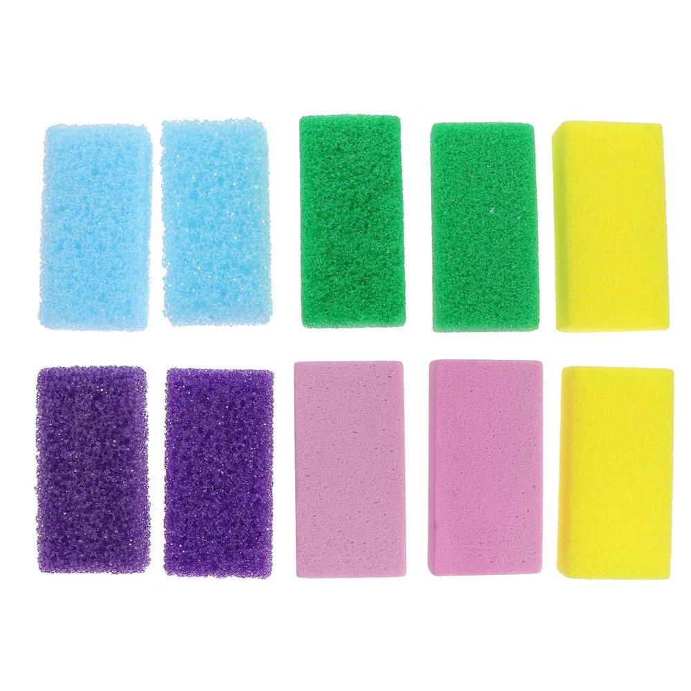 Beaupretty 10pcs Dual-Sided PU Pumice Stones Callus Remover for Feet Dead Skin Scrubber with Massage Effect Portable Lightweight Foot Exfoliating Tools for Smooth Soft Skin