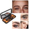 4pcs/Set Black Nose Eyelash Hair Removal Eyebrow Tweezer Flat Tip Clip Curved Scissors Trimmer view 3