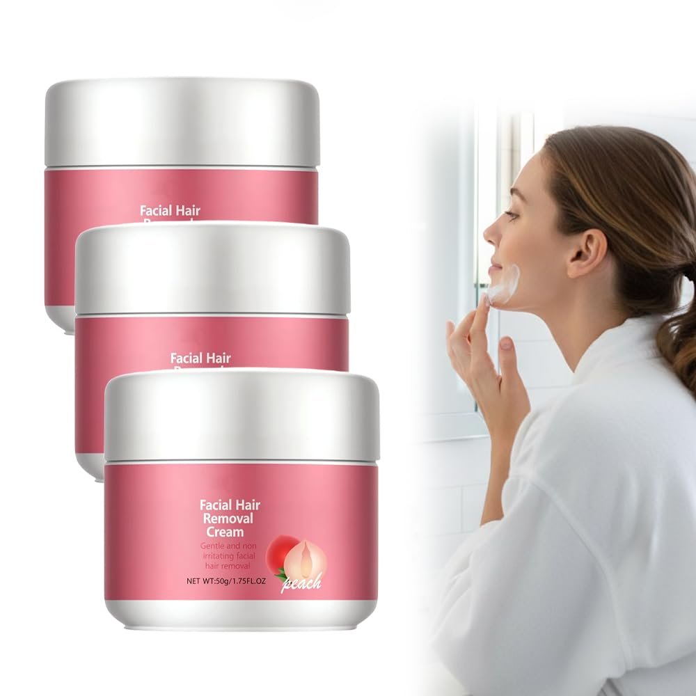 Facial Hair Removal Cream, 2026 Updated Facial Hair Removal for Women and Men, Professional Depilatory Cream for Face, Upper Lip, Chin, Smooth Skin, Moisturizing (3)