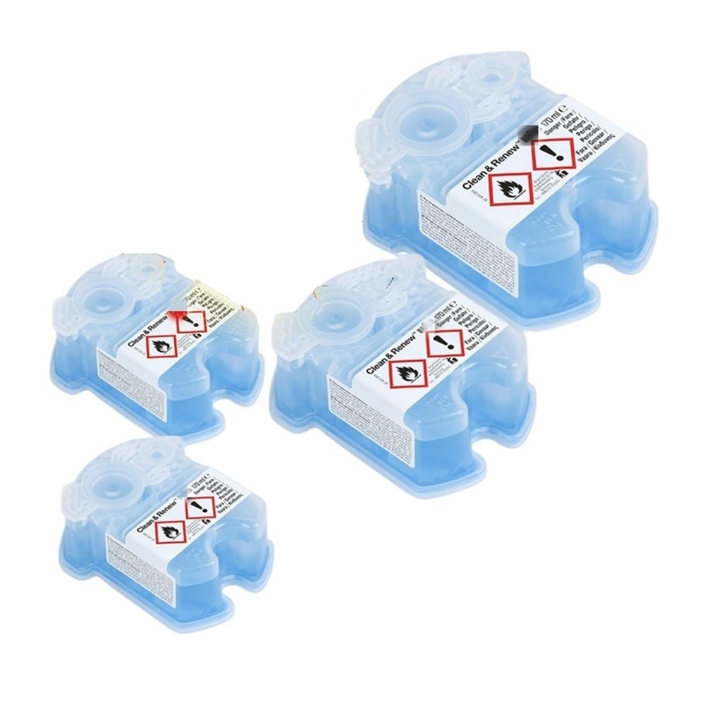 4pcs Electric Razor Cleaning Fluid compatible For Braun CCR4 Replacement Cleaning Kit