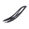 Black Eyebrow Tweezers Professional Stainless Steel Slanted Flat Point Tip Hair Removal Eye Brow view 1
