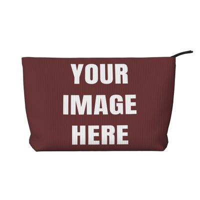 Personalized Makeup Bag for Women,Customized Toiletry Bags Add Photo Text Logo,Custom Makeup Bags,Brown