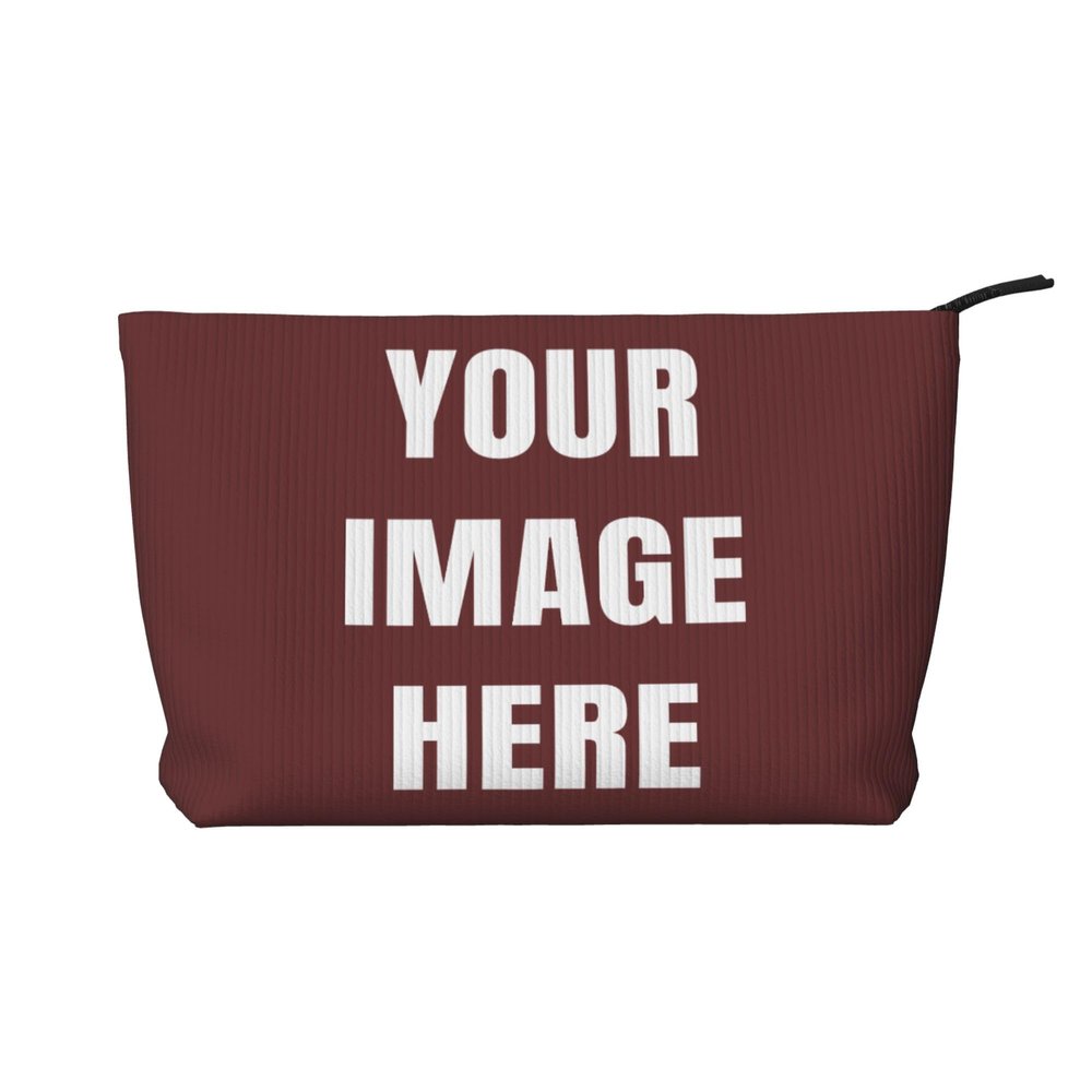 Personalized Makeup Bag for Women,Customized Toiletry Bags Add Photo Text Logo,Custom Makeup Bags,Brown