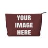 Personalized Makeup Bag for Women,Customized Toiletry Bags Add Photo Text Logo,Custom Makeup Bags,Brown view 1