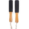 PAMINGONO 2pcs Wooden Handle Foot Scrubber Double-Sided Pedicure Foot Files for Callus Removal and Dead Skin Exfoliation view 1