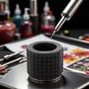 2Pcs Black Food-Grade Silicone Tattoo Grip Cover - Dia 25x30mm Professional Tattoo Pen Sleeve | Non-Slip Grip Accessories for Tattoo Artists, Professional Tattoo Supplies (3.7x3cm) view 4
