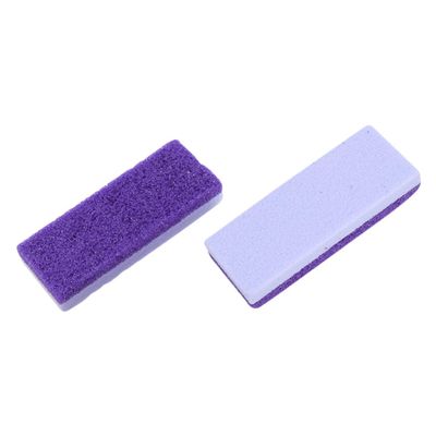 DONFAMDS 2Pcs Double-Sided Pumice Stone Foot Scrubber Callus Remover for Dry Hard Skin Removal Portable Purple Foot Care Tool