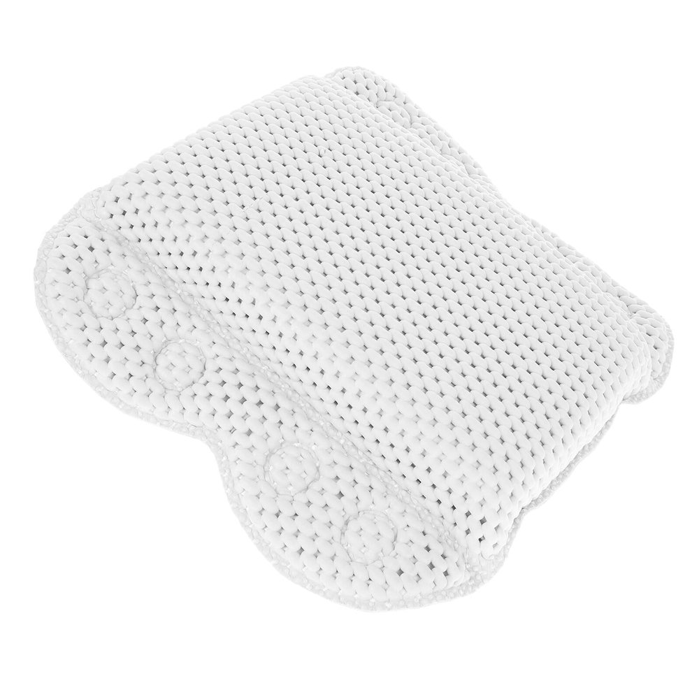 ABOOFAN PVC Sponge Bath Pillow with Suction Cups for Bathtub Comfortable Neck and Back Support Cushion Easy to Clean Bathroom Soaking Tub Accessory for Spa and Home Use