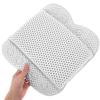 ABOOFAN PVC Sponge Bath Pillow with Suction Cups for Bathtub Comfortable Neck and Back Support Cushion Easy to Clean Bathroom Soaking Tub Accessory for Spa and Home Use view 3