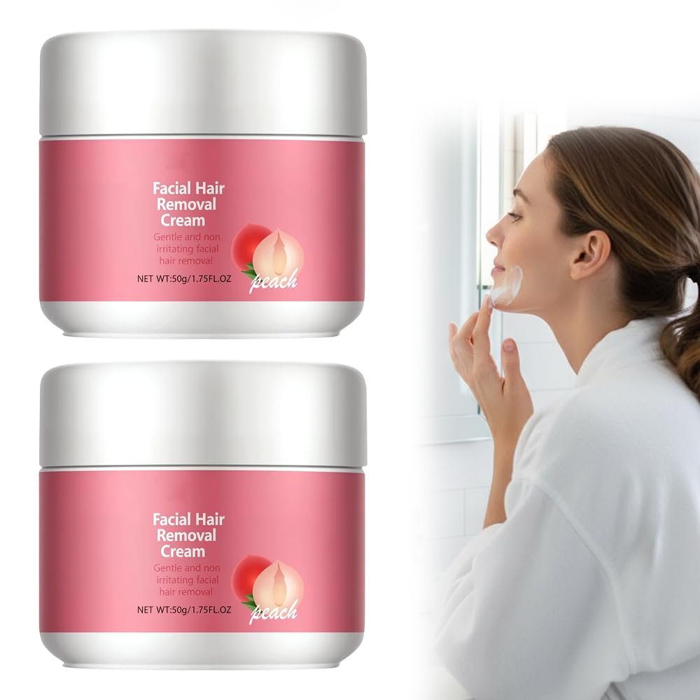 Facial Hair Removal Cream, 2026 Updated Facial Hair Removal for Women and Men, Professional Depilatory Cream for Face, Upper Lip, Chin, Smooth Skin, Moisturizing (2)
