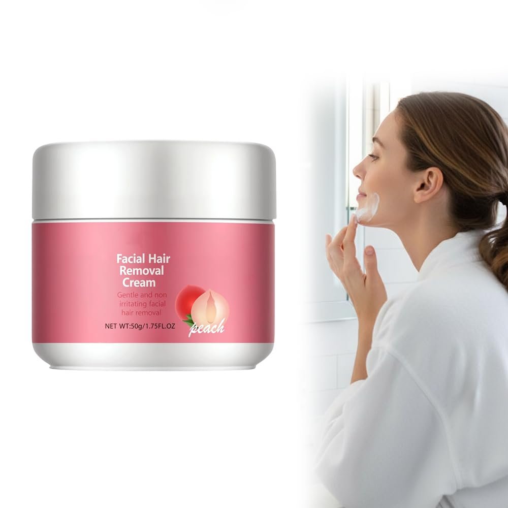 Facial Hair Removal Cream, 2025 New Quick Gentle Fast Acting Depilatory Cream for Face, Facial Hair Remover Creams for Women and Men, Eliminated Peach Fuzz Onfacial Hairs (1)