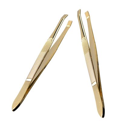 BELLIFFY 2pcs Stainless Steel Precision Eyebrow Tweezers for Women Nippers for Detailed Grooming Multipurpose Lash Extension and Nose Hair Trimming Tool Travel-friendly Compact