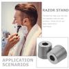 PLAFOPE 2pcs Aluminum Safety Razor Stand Razor Storage Base for Men Manual Shaving Tools Bathroom Countertop Organizer view 3