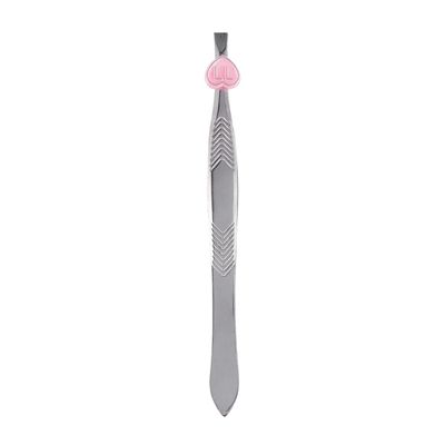 CIYODO 2Pcs Stainless Steel Eyebrow Tweezers with Flat and Diagonal Tips Anti-slip Makeup Tool for Precise Facial Hair Removal and Ingrown Hair Grooming Portable Beauty Clamp Random Color
