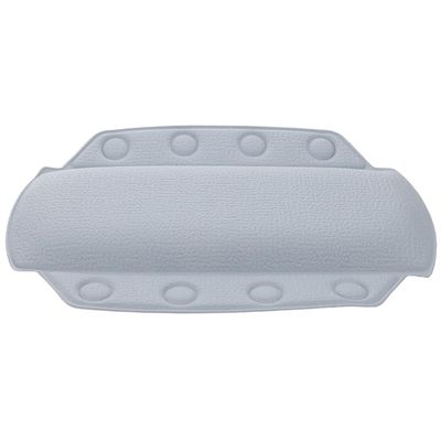 Cabilock Ergonomic Bathtub Pillow with Strong Suction Cups for Neck and Head Support Comfortable PVC Foam Tub Cushion Easy to Clean Bath Pillow for Soaking Relaxation Medium Light Blue