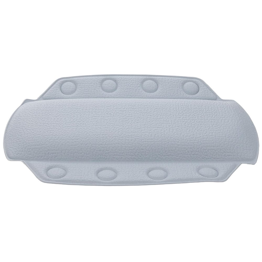 Cabilock Ergonomic Bathtub Pillow with Strong Suction Cups for Neck and Head Support Comfortable PVC Foam Tub Cushion Easy to Clean Bath Pillow for Soaking Relaxation Medium Light Blue