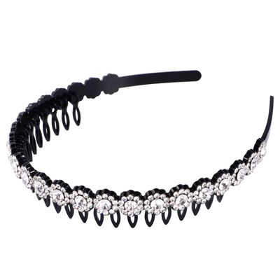 Ipetboom Non-slip White Hair Band Headwrap with Teeth for Women Stylish Anti-slip Headband for Face Washing Spa Makeup Party Accessories