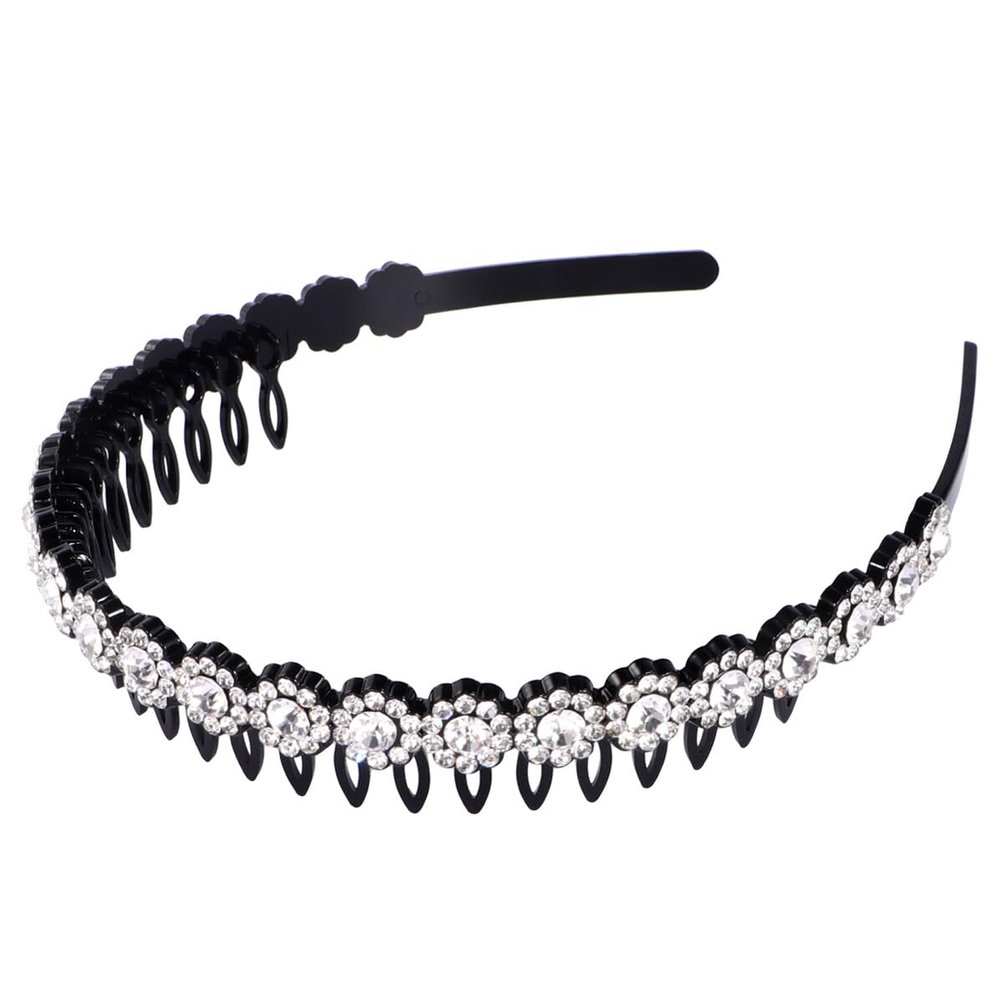 Ipetboom Non-slip White Hair Band Headwrap with Teeth for Women Stylish Anti-slip Headband for Face Washing Spa Makeup Party Accessories