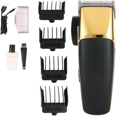 YHNNH Men's Hair Clippers, Professional Adjustable Gradient Electric Clippers, Rechargeable Hair Clippers(Gold)