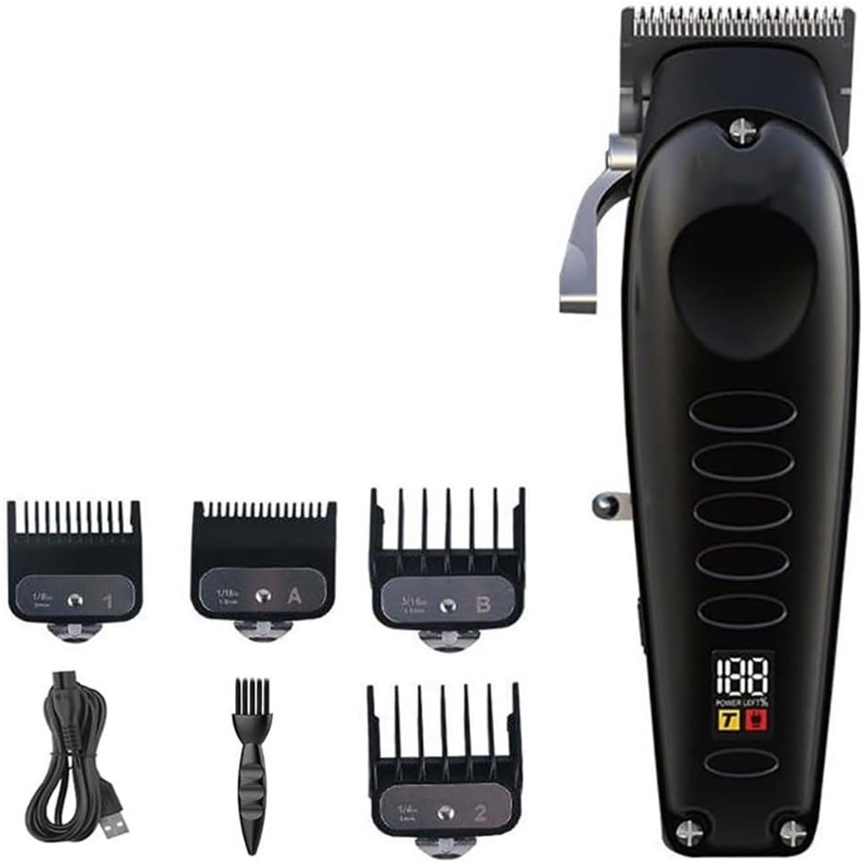 YHNNH Hair Cutting Tool, Full Metal Professional Clipper Barber Trimmer for Men Beard Electric Haircut Machine